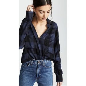 Vince Heathered Plaid Pullover